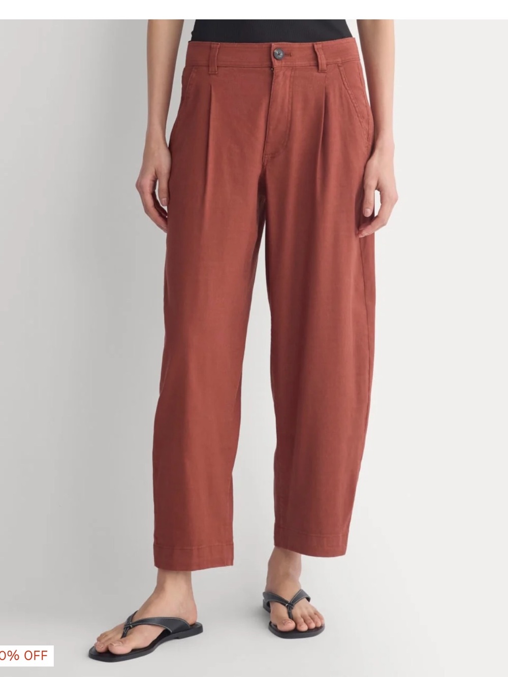 Everlane Everywhere Pant stretch linen, henna red